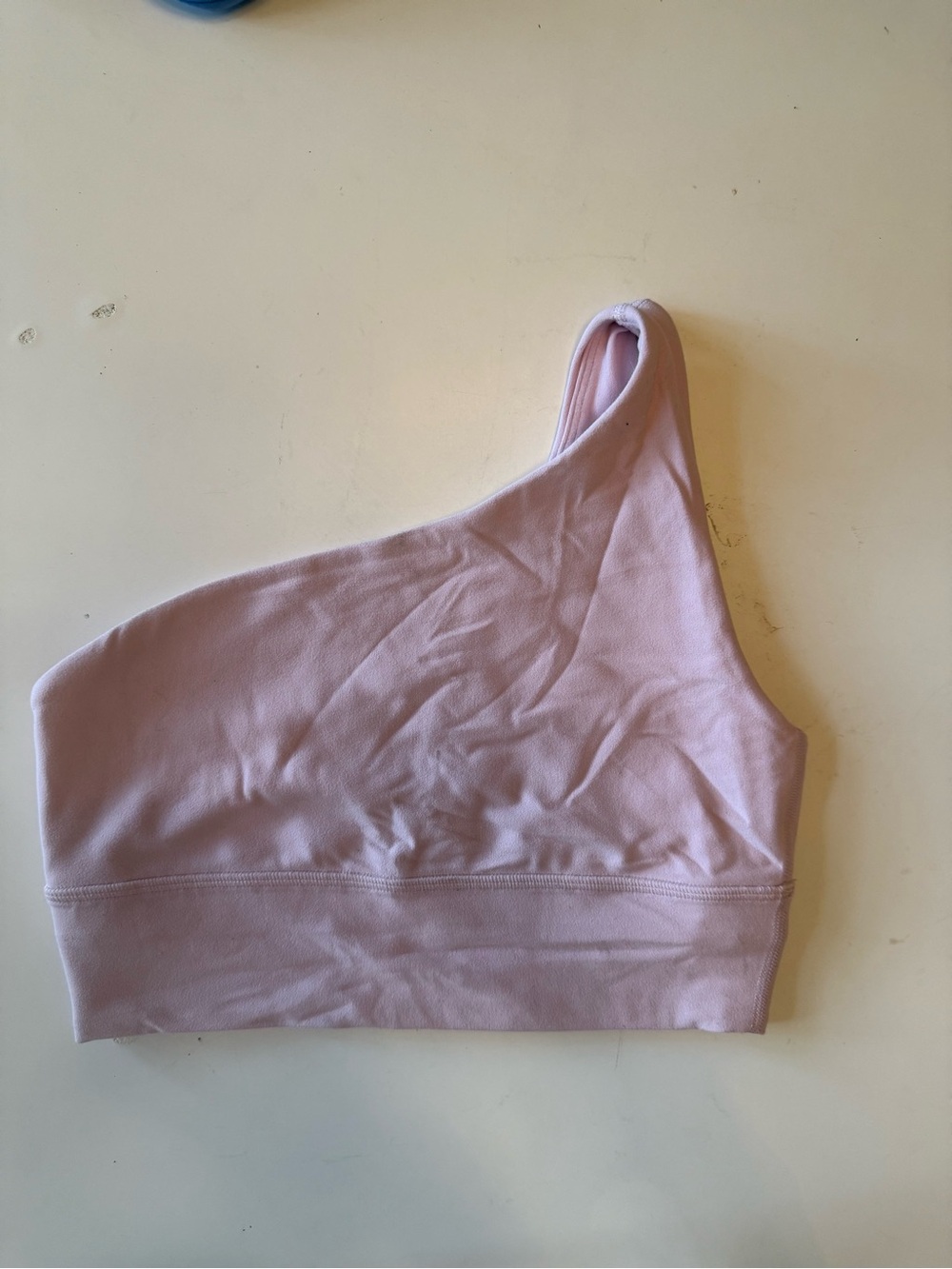 Aritzia One-Shoulder Ribbed Bralette - Light Pink